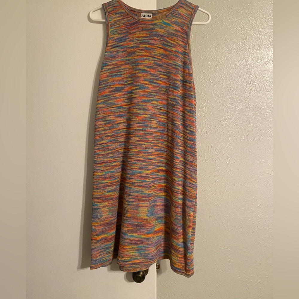 Rainbow knit dress